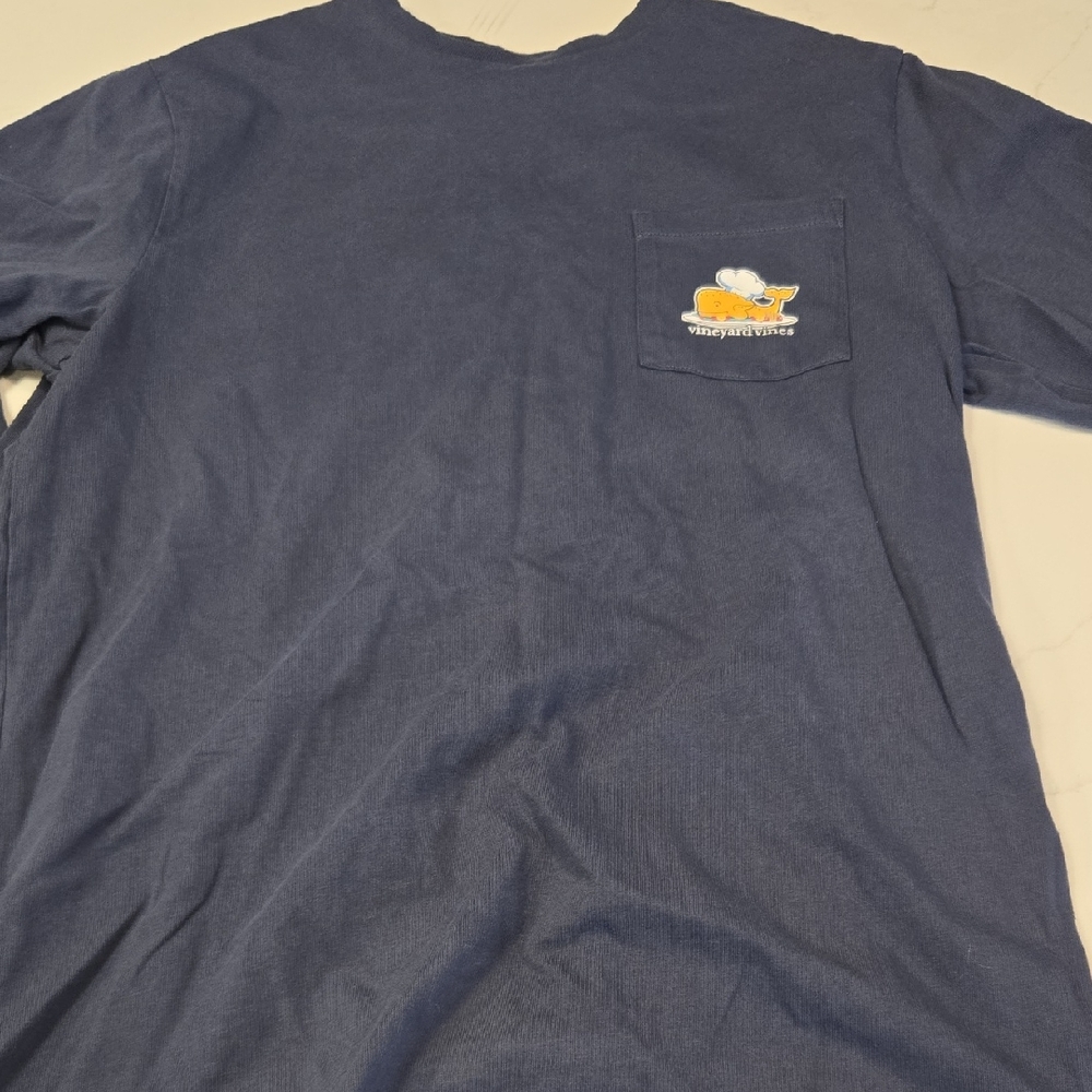 Vineyard Vines Blue Long Sleeve Tee with Pocket